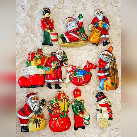 Vintage 60s Old World Antique Christmas Ornaments EUC - Picture 1 of 10